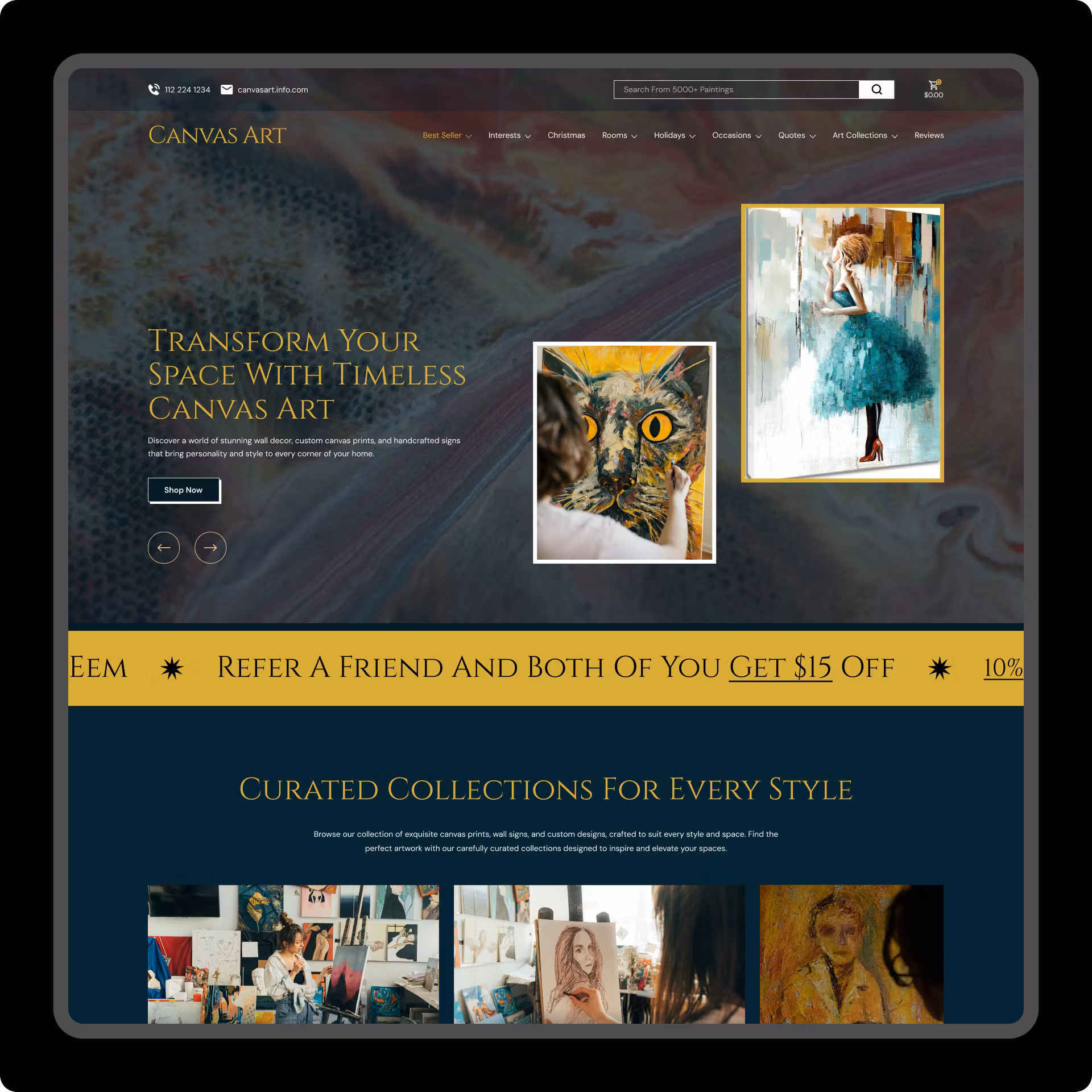 Art & E-commerce Shopify Development