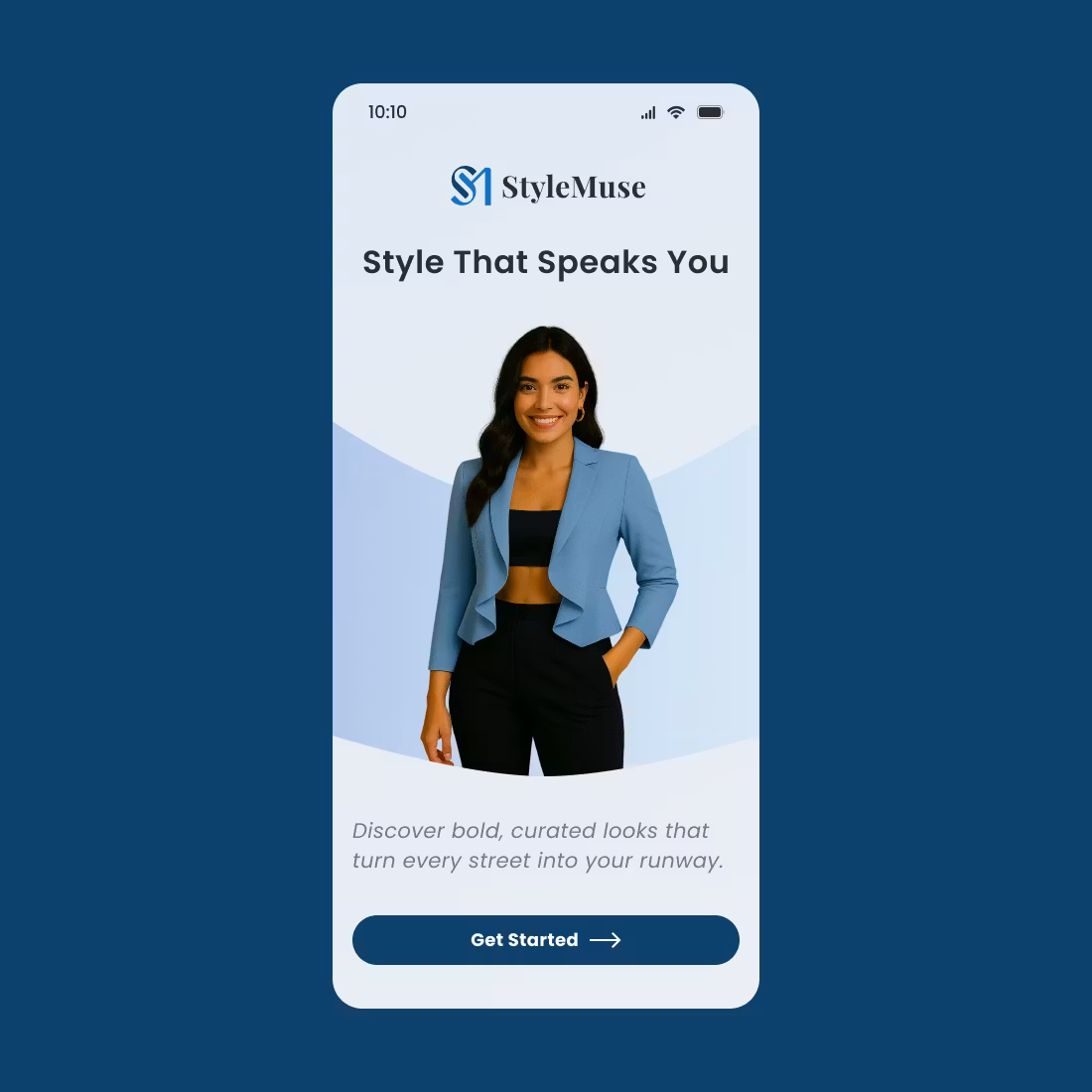 Fashion e-commerce Shopify development welcome screen with minimalist hero section